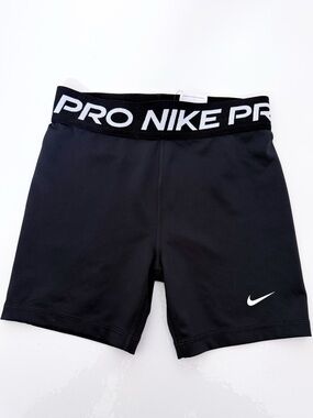 Nike Pro Dri-FIT Compression Shorts Black White Youth XL / Women’s XS-S
